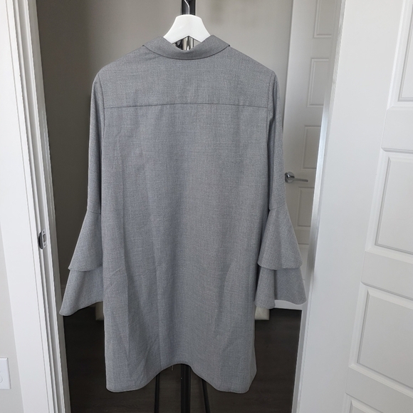 Alice + Olivia Gray Button Up Shirt Dress Size L - Picture 4 of 8